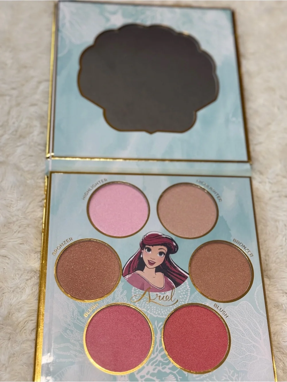 Disney Princess Ariel Complexion Palette - Pink and Gold Accents